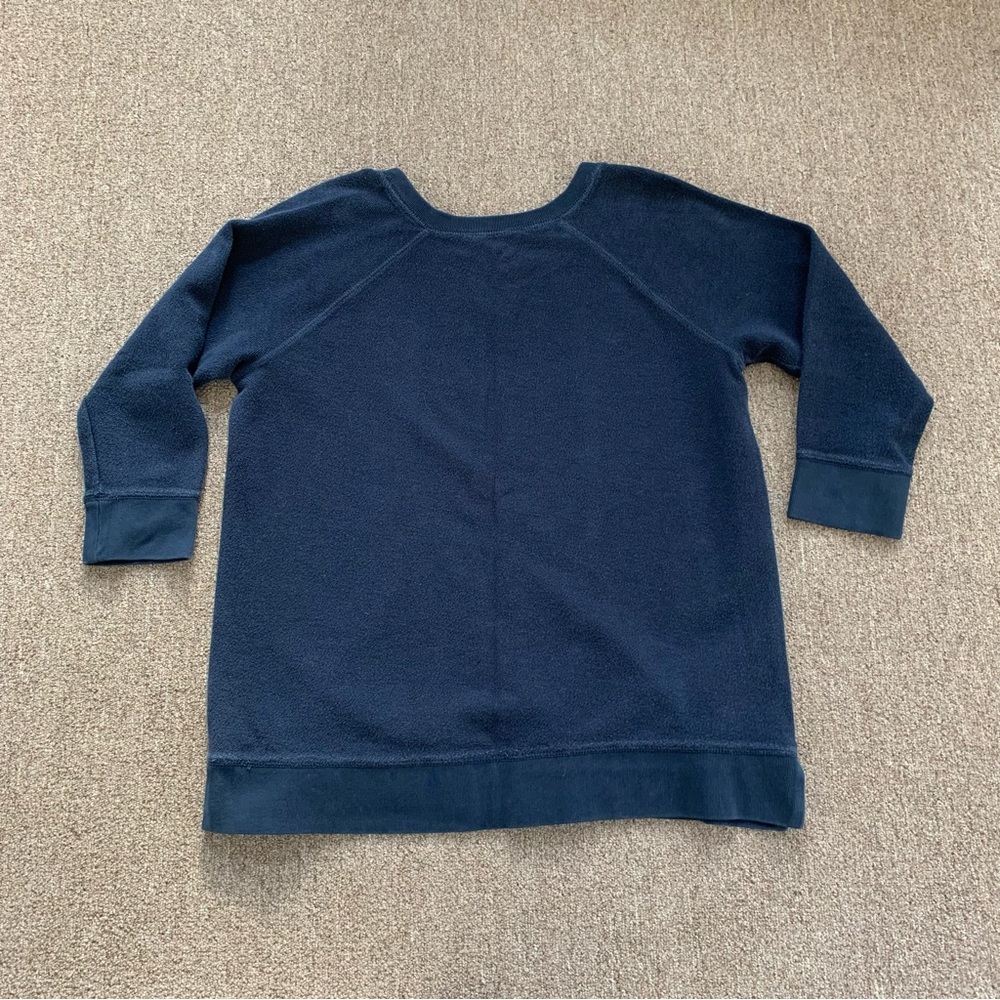 Lauren Ralph Lauren Pullover Knit Cotton Size 1X sweater navy blue women's 3/4 - Picture 2 of 8